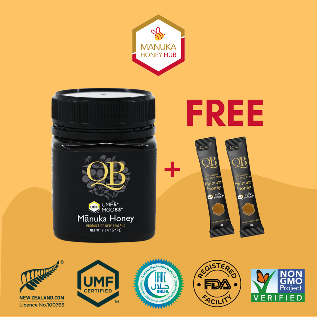 QB Manuka Honey UMF5+ MGO 83+ | HALAL Certified | Pure New Zealand | Ready Stock MY