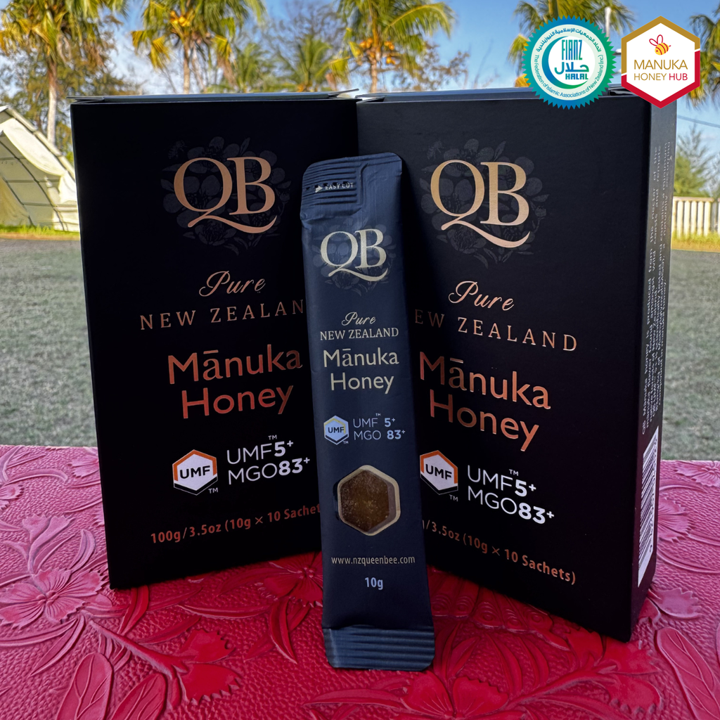 QB Manuka Honey Sachets UMF 5+ MGO 83+ | HALAL Certified | Pure New Zealand | Ready Stock MY