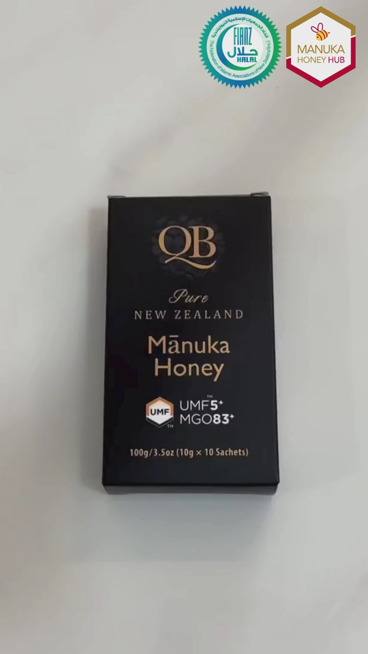 QB Manuka Honey Sachets UMF 5+ MGO 83+ | HALAL Certified | Pure New Zealand | Ready Stock MY